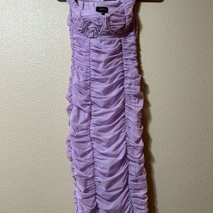 Purple off should dress